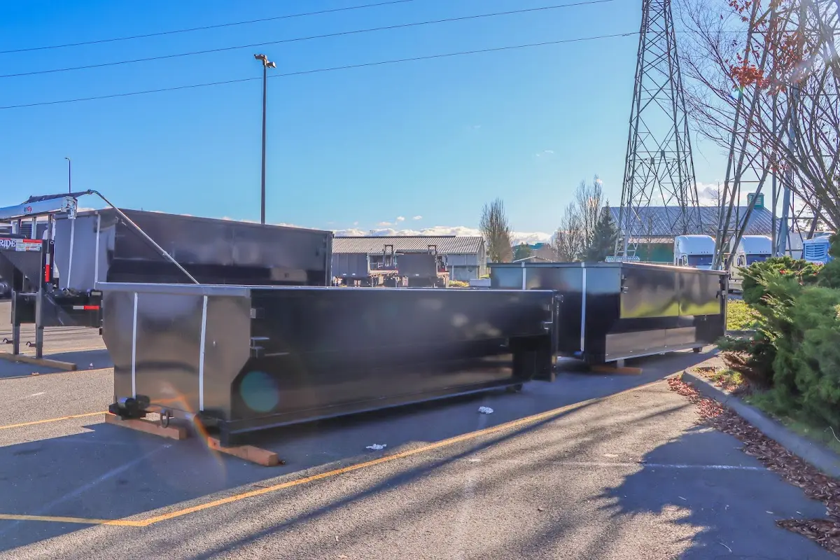 Roll-off dumpster ready for waste disposal at job site for Construction Dumpster Rental in Hopewell